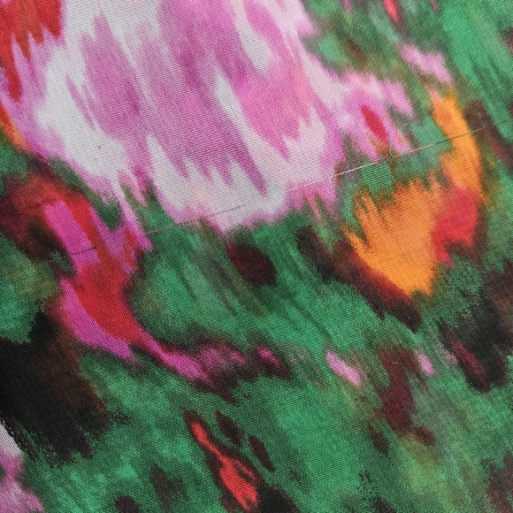 Chloe K Sheer Top Womens Size M Pink Black Multicolored Floral Sleeveless Tank - Picture 14 of 14